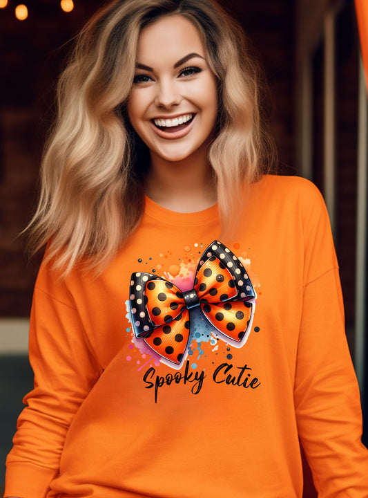 Spooky Cutie Bow Halloween Shirt Festive Apparel Product Type