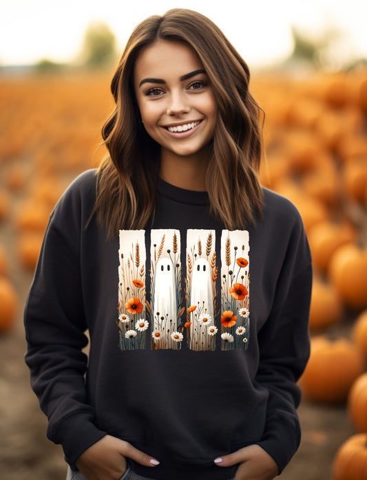 Halloween Ghosts and Pumpkins Graphic Sweatshirt product