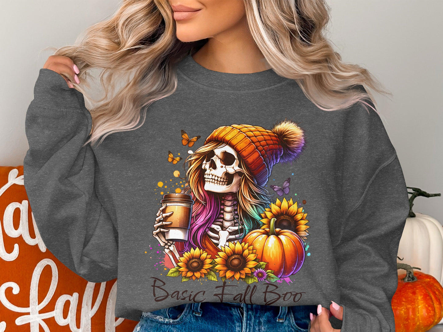 Basic Fall Boo Sweatshirt for Halloween Product