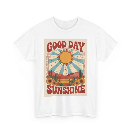 Good Day Sunshine Cotton Tee - Vintage Desert Graphic Shirt