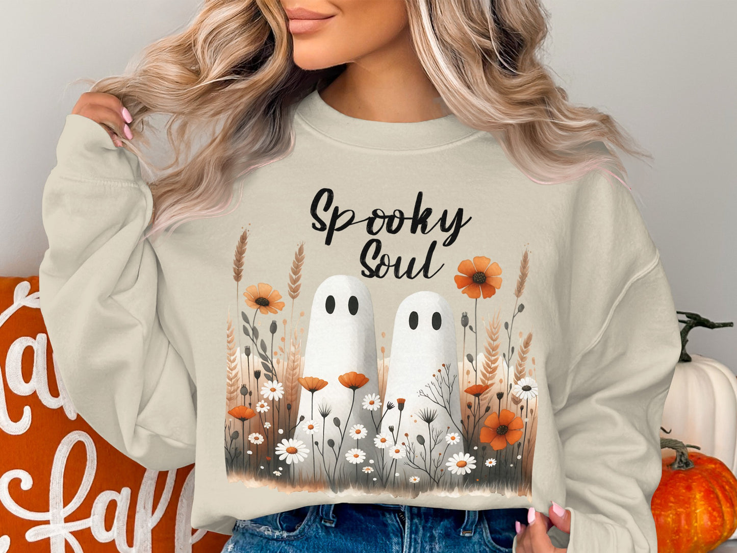 Spooky Soul Ghosts Halloween Sweatshirt product type