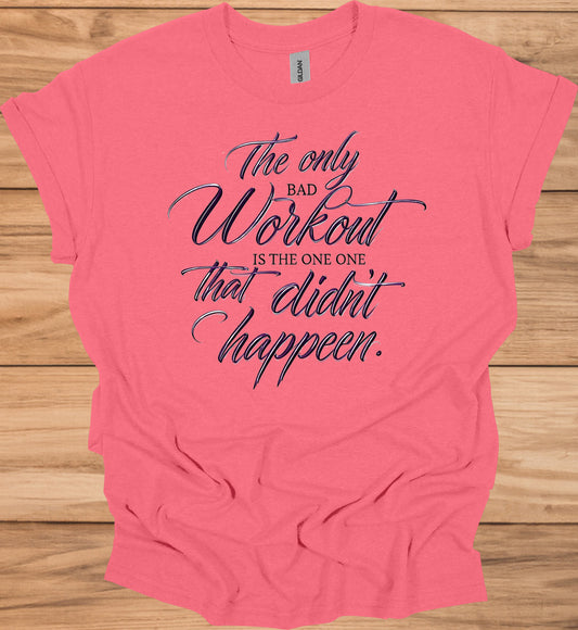 Fitness Motivation Quote: Inspiring Workout Typography, Purple 3D Text Design, Black Background Motivational Image - Graphic Tee Shirt