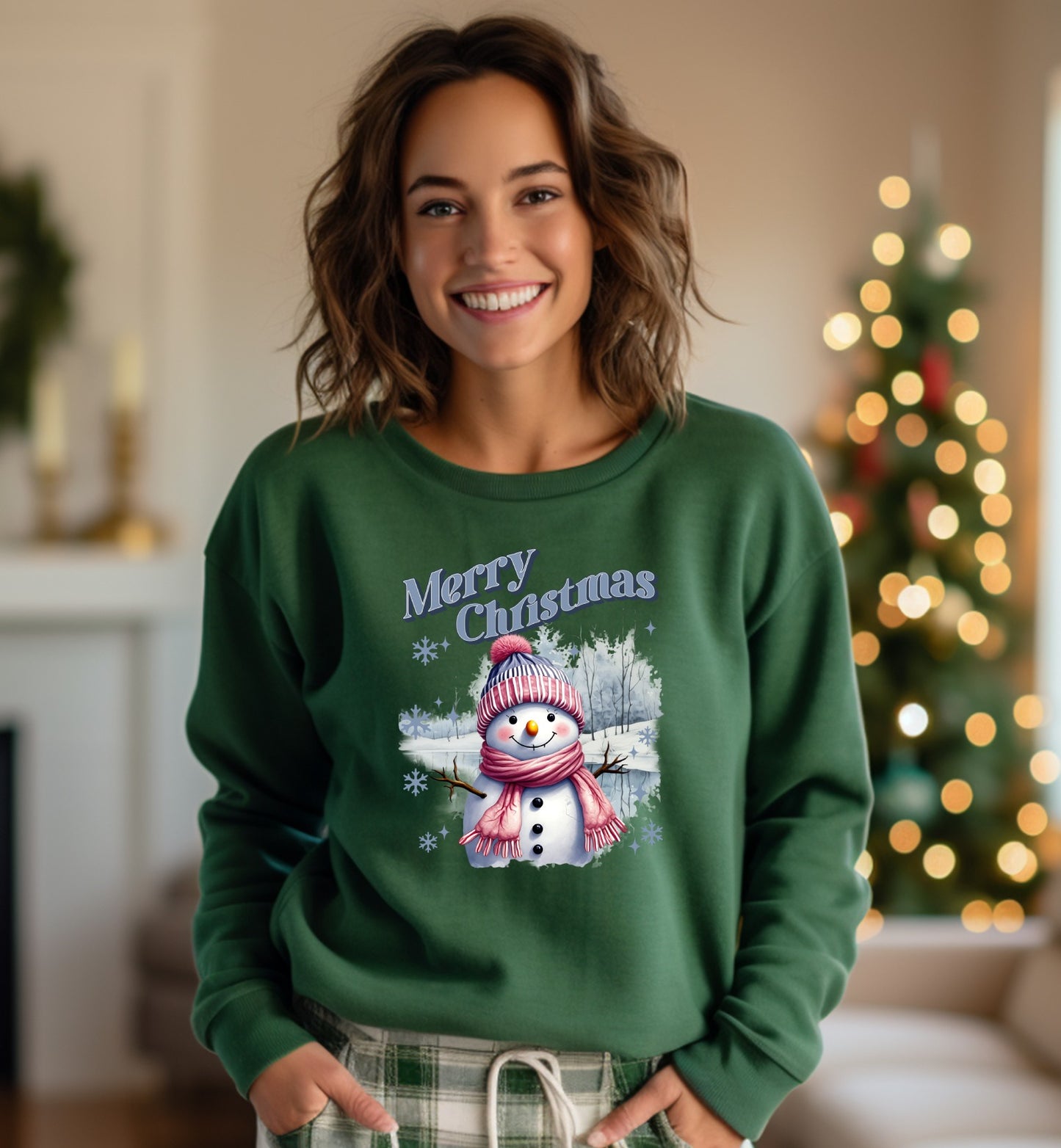 Merry Christmas Snowman Winter Holiday Sweatshirt product