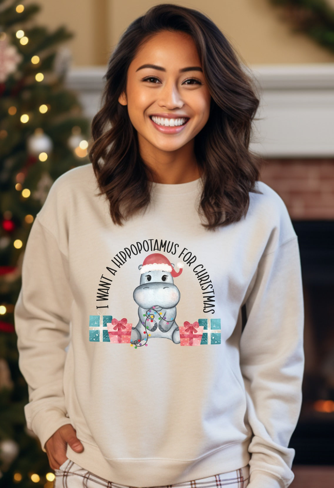 Cute Hippo I Want A Hippopotamus for Christmas product type