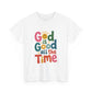 Inspirational Cotton Tee - 'God is Good All the Time'