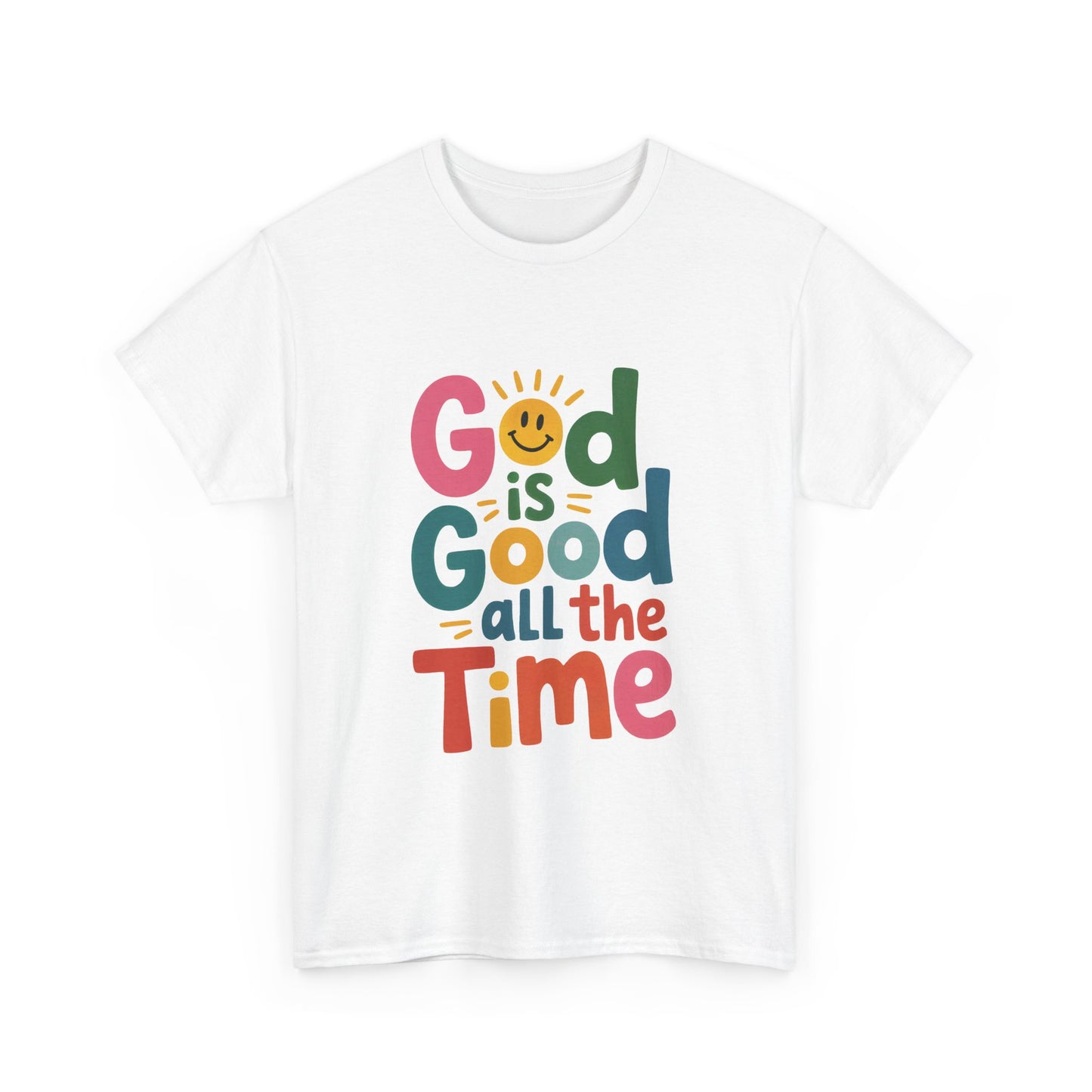 Inspirational Cotton Tee - 'God is Good All the Time'