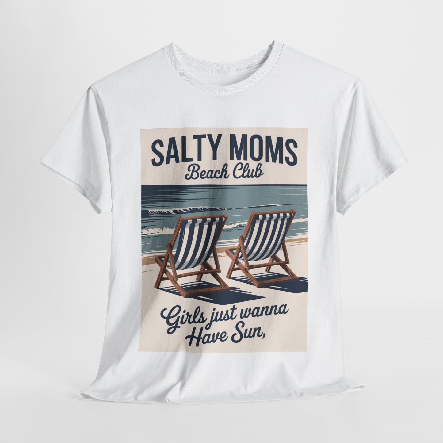 Salty Moms Beach Club Tee, Fun Summer T-Shirt, Gift for Moms, Beach Lovers, Coastal Vibes, Casual Wear