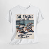 Salty Moms Beach Club Tee, Fun Summer T-Shirt, Gift for Moms, Beach Lovers, Coastal Vibes, Casual Wear