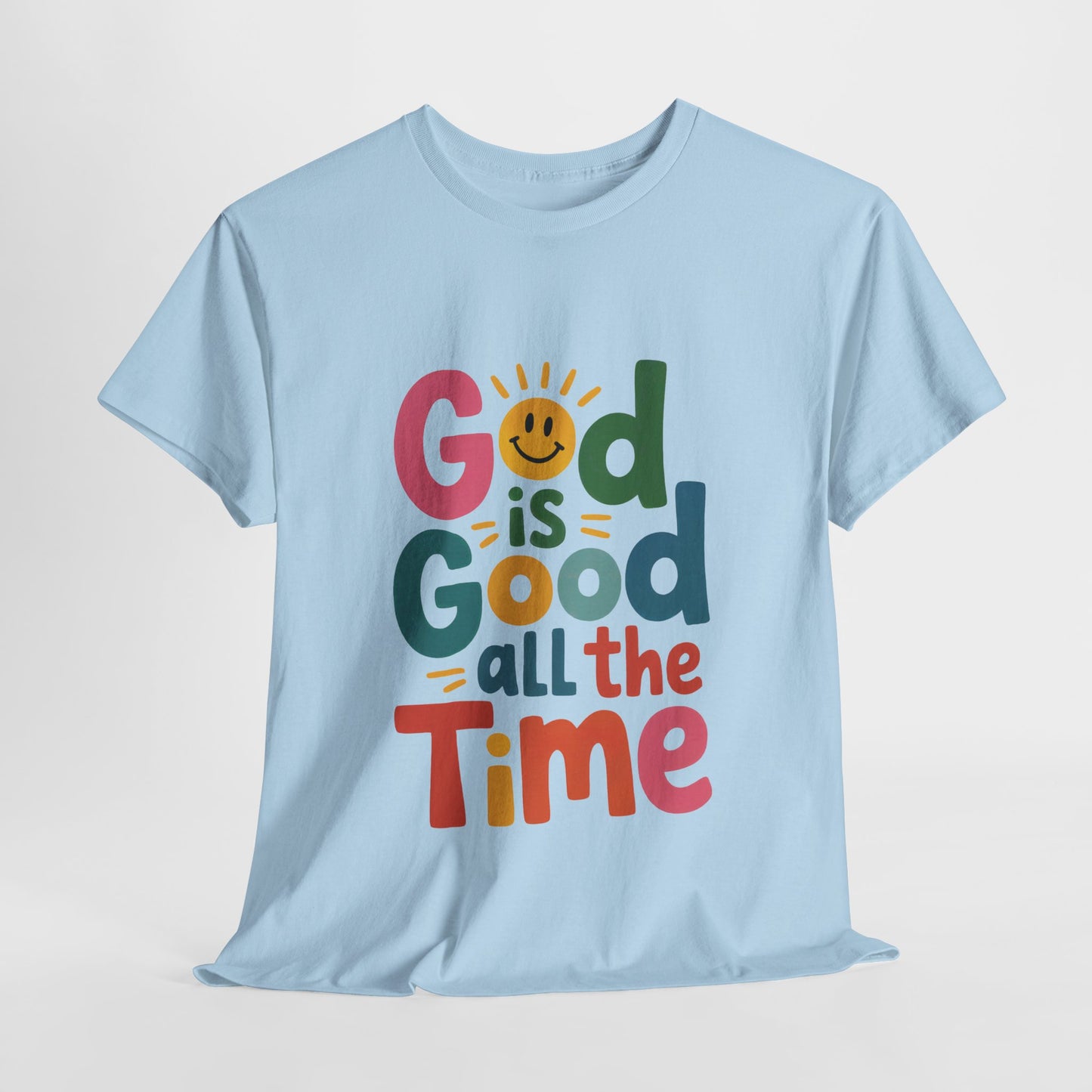 Inspirational Cotton Tee - 'God is Good All the Time'