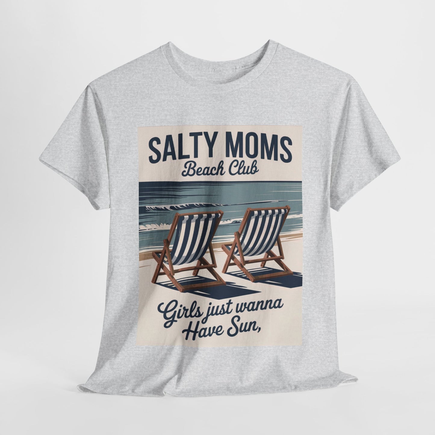 Salty Moms Beach Club Tee, Fun Summer T-Shirt, Gift for Moms, Beach Lovers, Coastal Vibes, Casual Wear