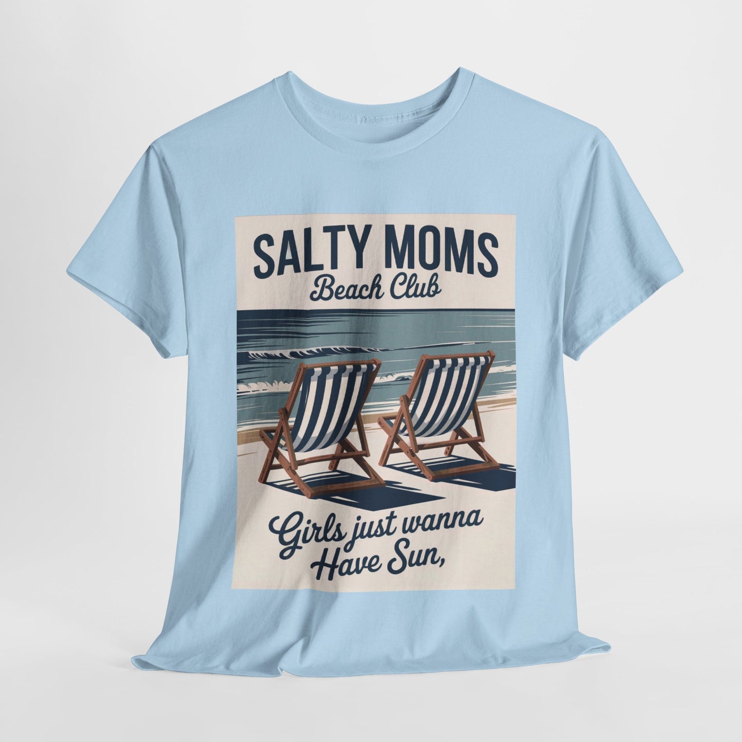 Salty Moms Beach Club Tee, Fun Summer T-Shirt, Gift for Moms, Beach Lovers, Coastal Vibes, Casual Wear