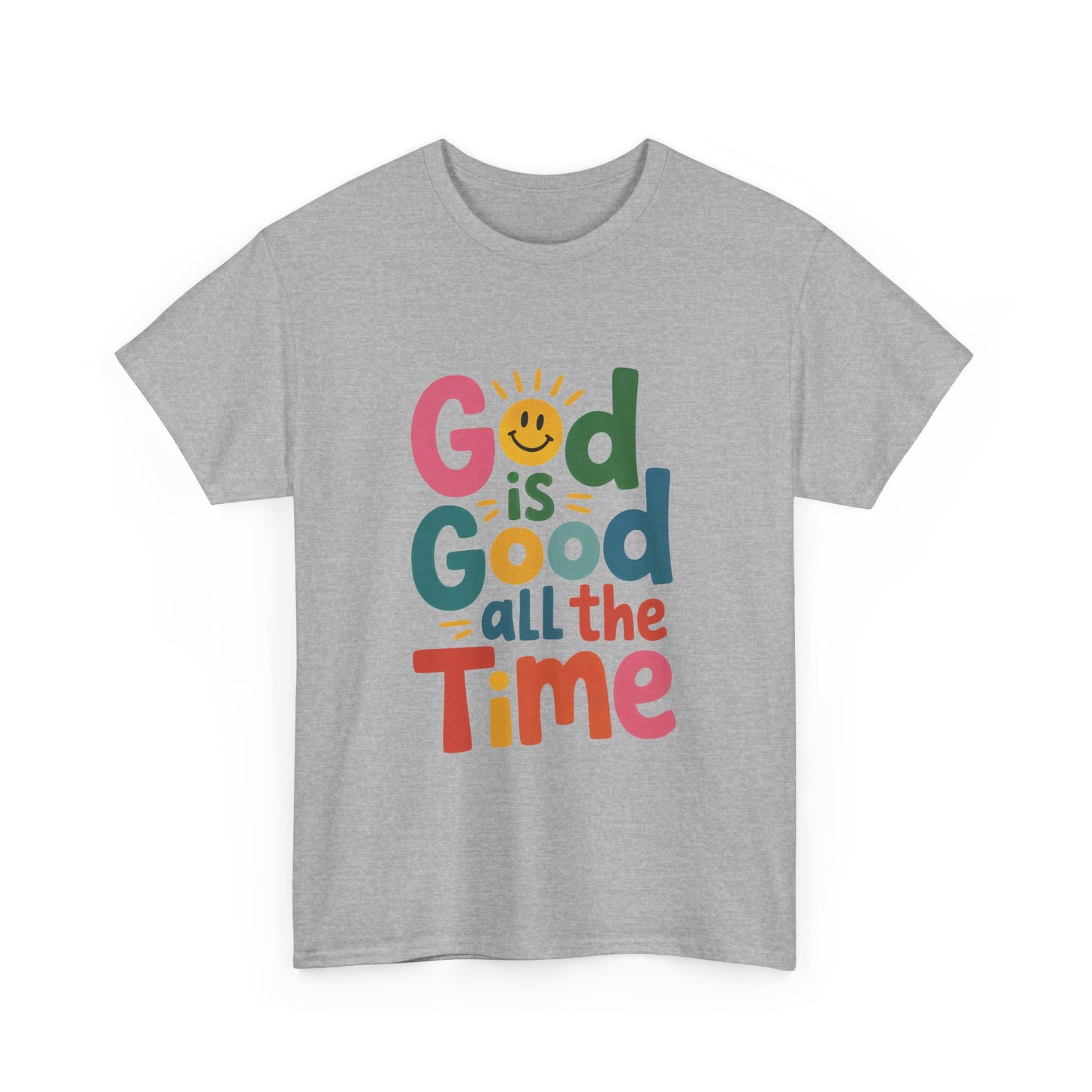 Inspirational Cotton Tee - 'God is Good All the Time'
