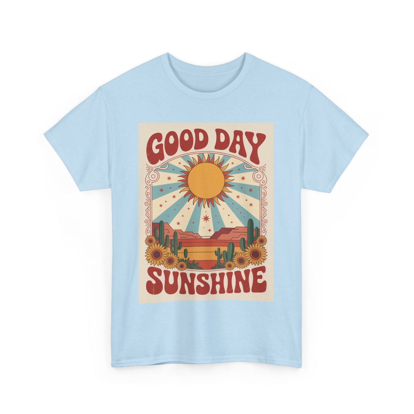 Good Day Sunshine Cotton Tee - Vintage Desert Graphic Shirt