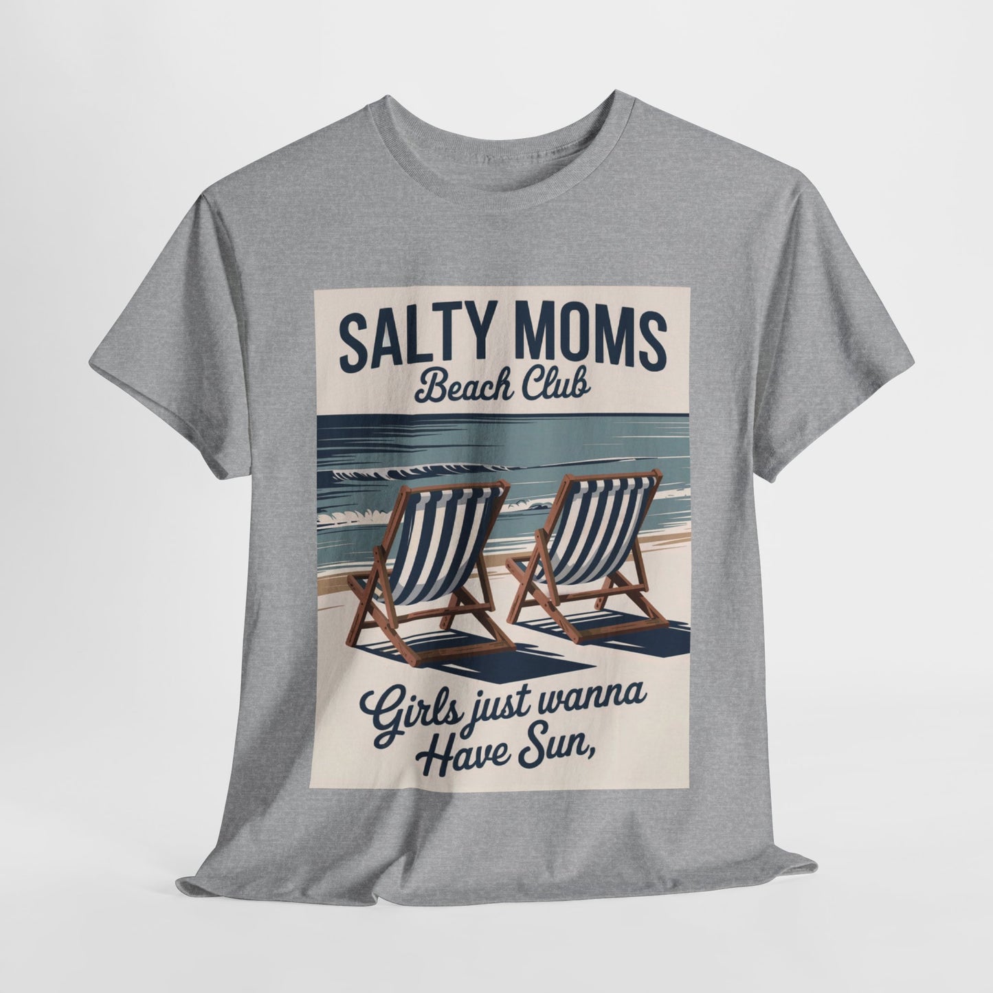 Salty Moms Beach Club Tee, Fun Summer T-Shirt, Gift for Moms, Beach Lovers, Coastal Vibes, Casual Wear