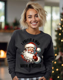 I Prefer A Man With A Beard Santa Sweatshirt product type