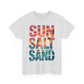 Beach Vibes Tee, Summer Shirt, Sun Salt Sand Graphic Tee, Coastal Clothing, Gift for Ocean Lovers, Beach Party Essential, Summer Vacation