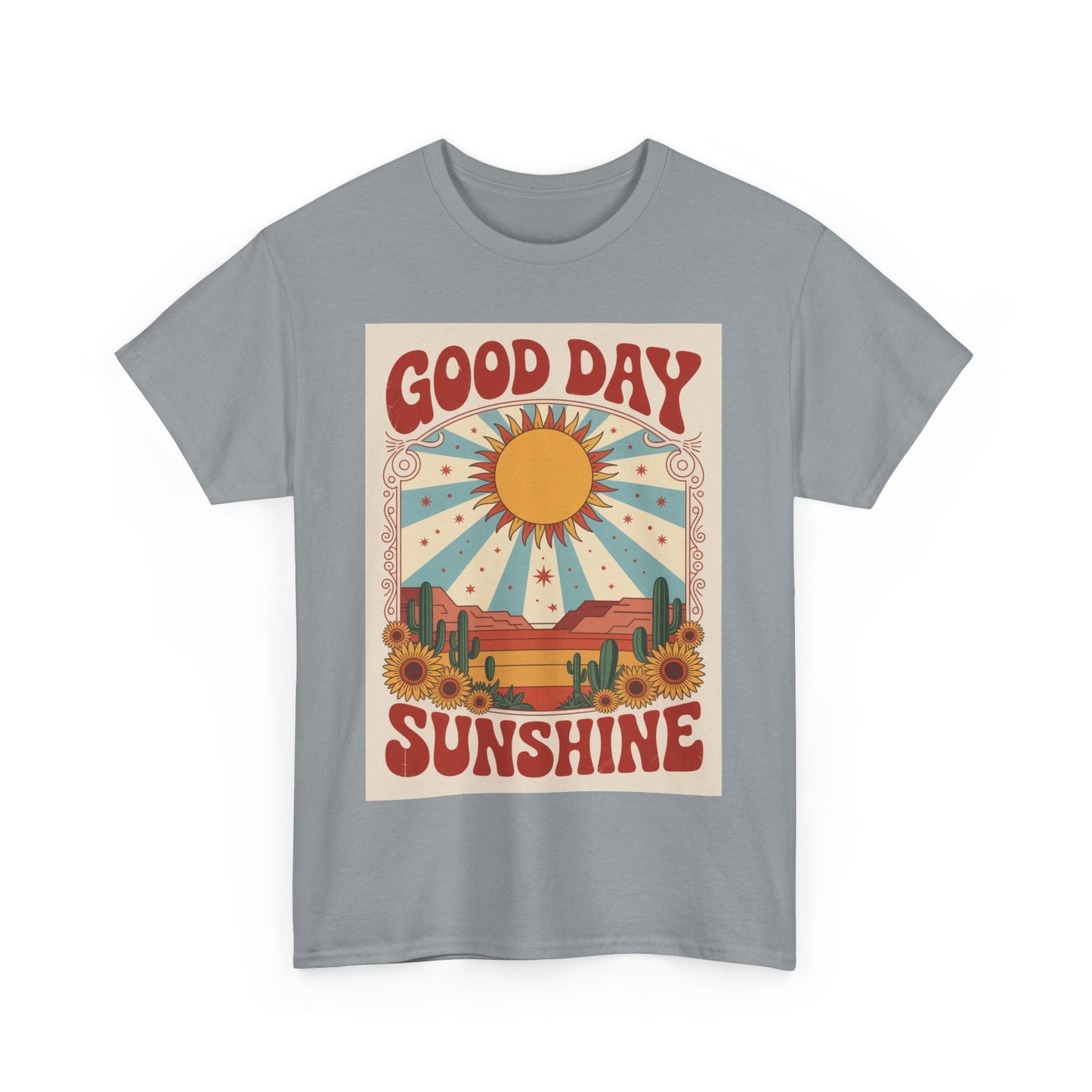 Good Day Sunshine Cotton Tee - Vintage Desert Graphic Shirt