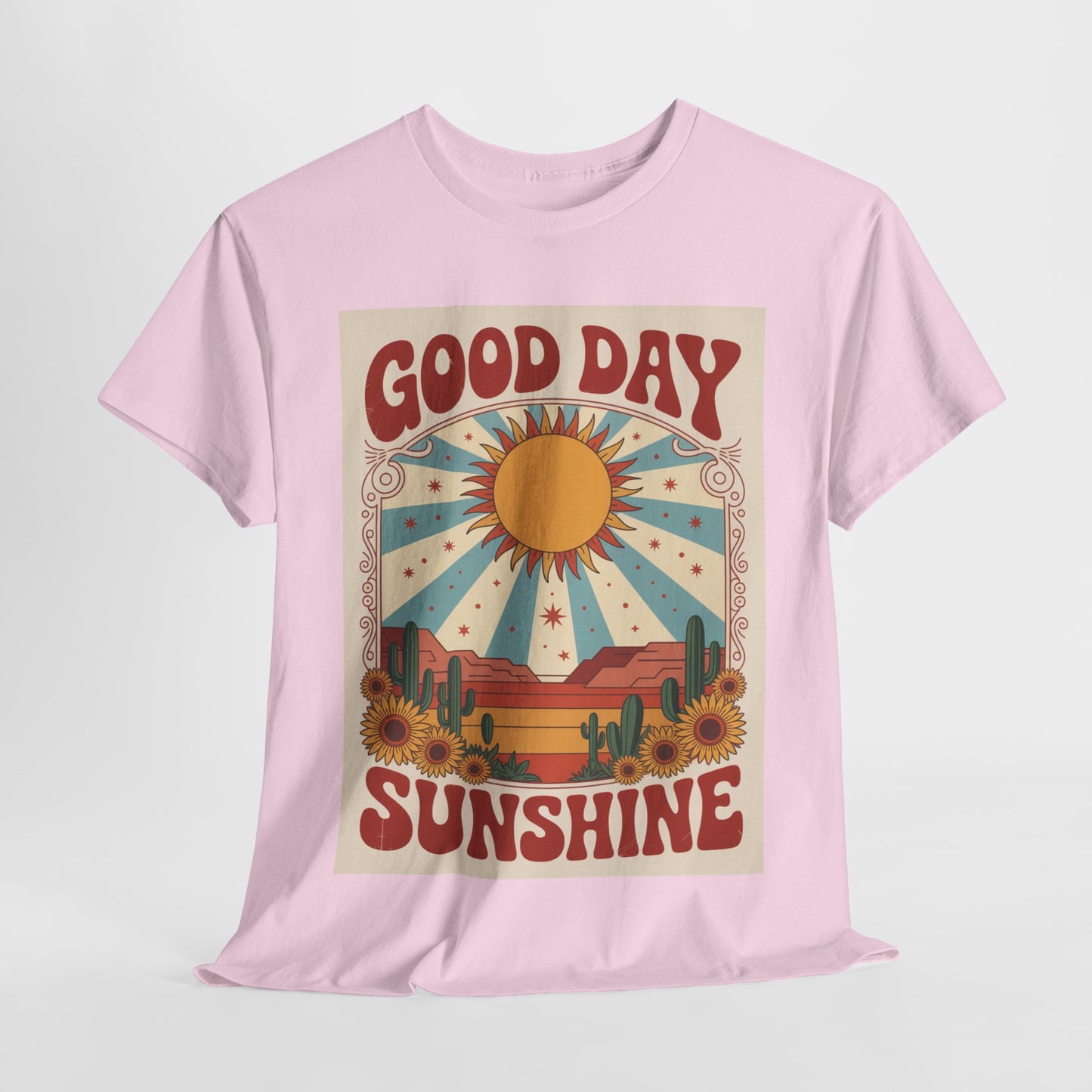 Good Day Sunshine Cotton Tee - Vintage Desert Graphic Shirt