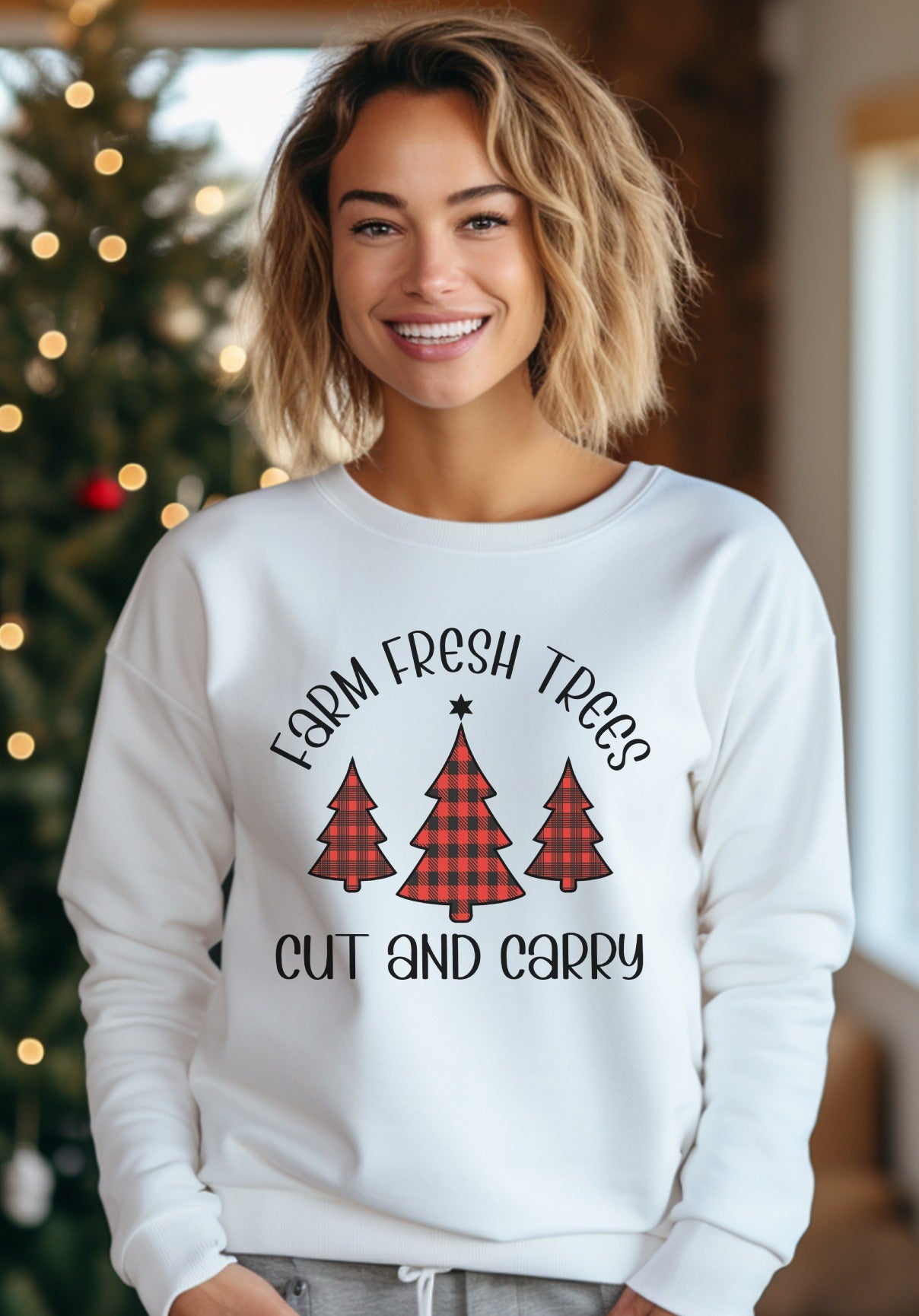 Farm Fresh Trees Cut and Carry Graphic Sweatshirt product type