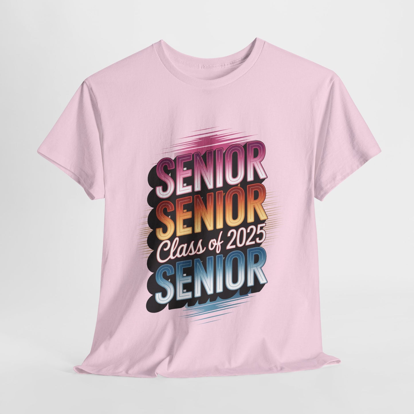 Class of 2025 Senior Heavy Cotton Tee - Graduating High School Shirt