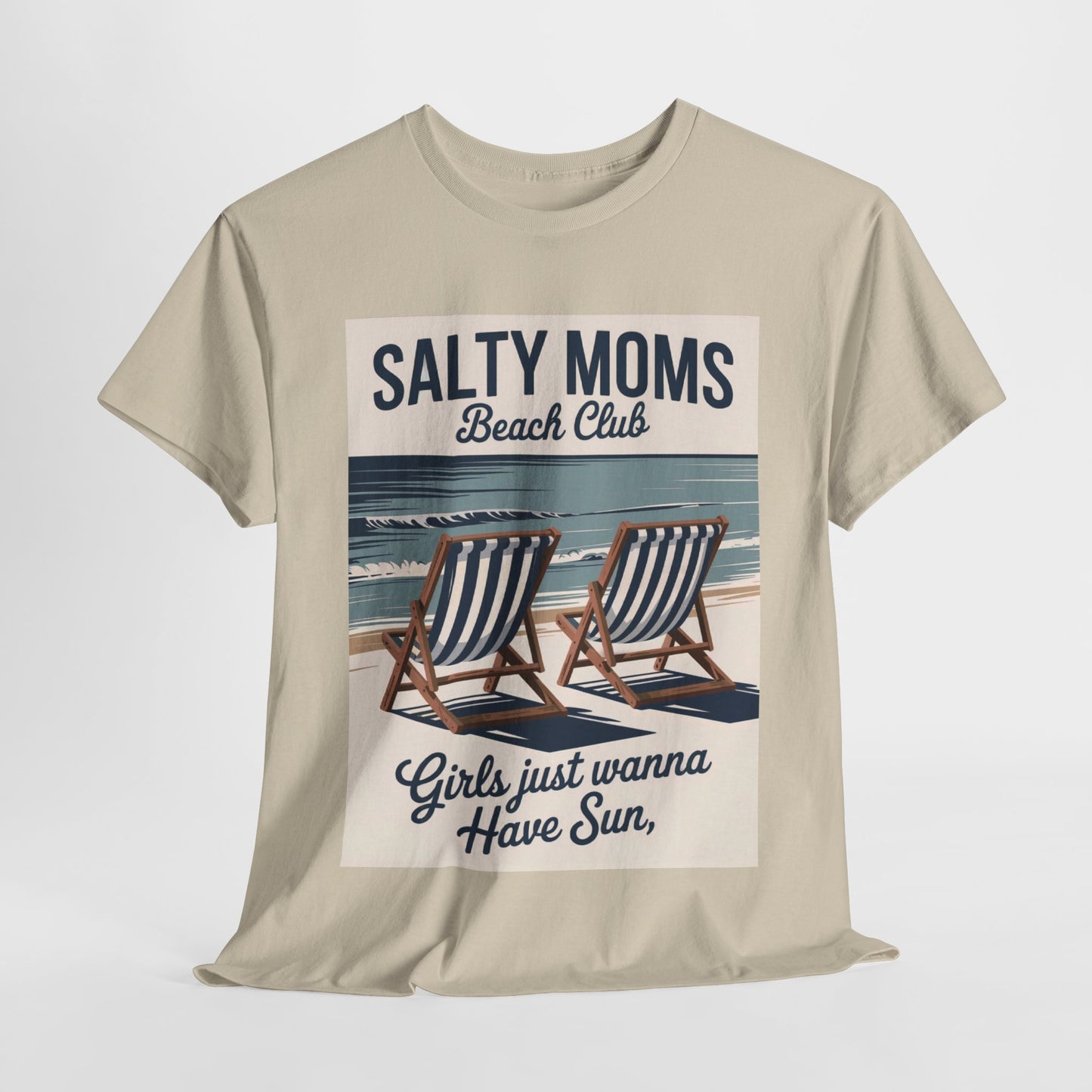 Salty Moms Beach Club Tee, Fun Summer T-Shirt, Gift for Moms, Beach Lovers, Coastal Vibes, Casual Wear