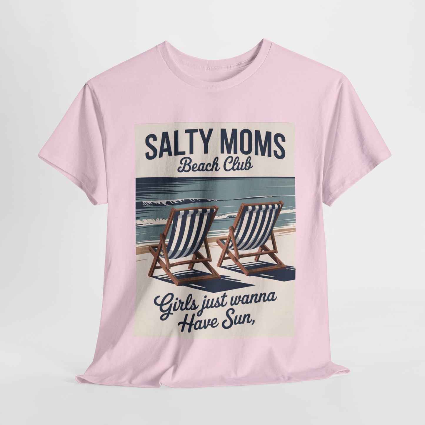 Salty Moms Beach Club Tee, Fun Summer T-Shirt, Gift for Moms, Beach Lovers, Coastal Vibes, Casual Wear