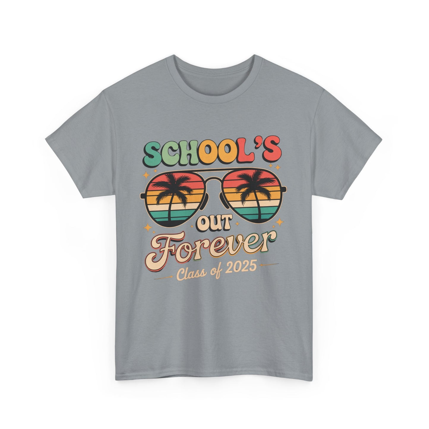 Class of 2025 School's Out Forever Tee, Graduation Gift Shirt, Summer Vibe T-Shirt, Beach Day Wear,