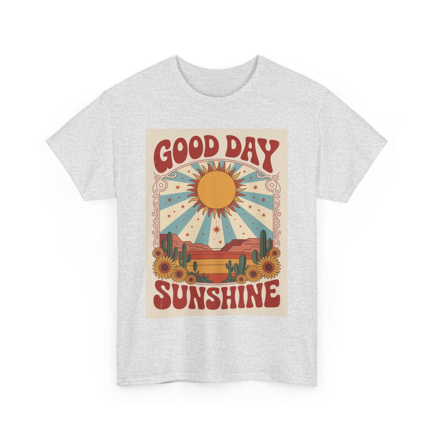 Good Day Sunshine Cotton Tee - Vintage Desert Graphic Shirt