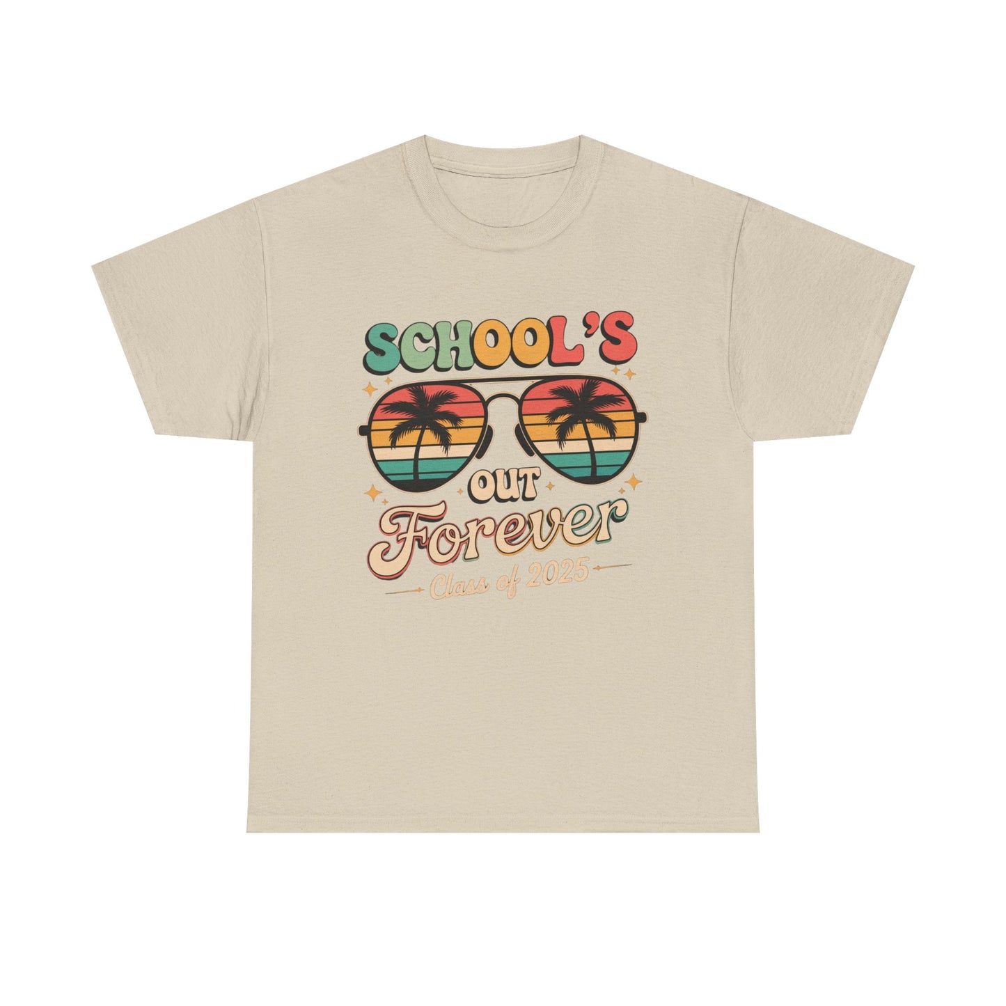 Class of 2025 School's Out Forever Tee, Graduation Gift Shirt, Summer Vibe T-Shirt, Beach Day Wear,