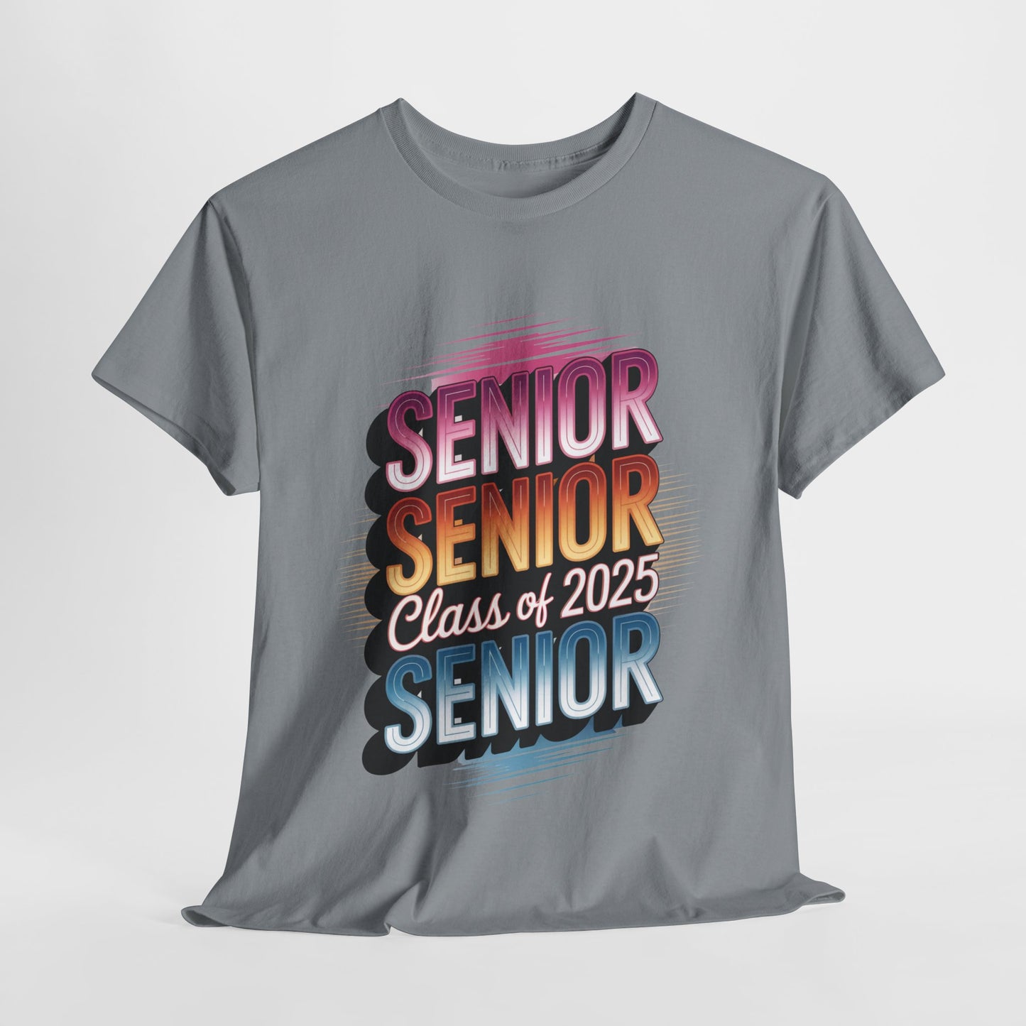 Class of 2025 Senior Heavy Cotton Tee - Graduating High School Shirt