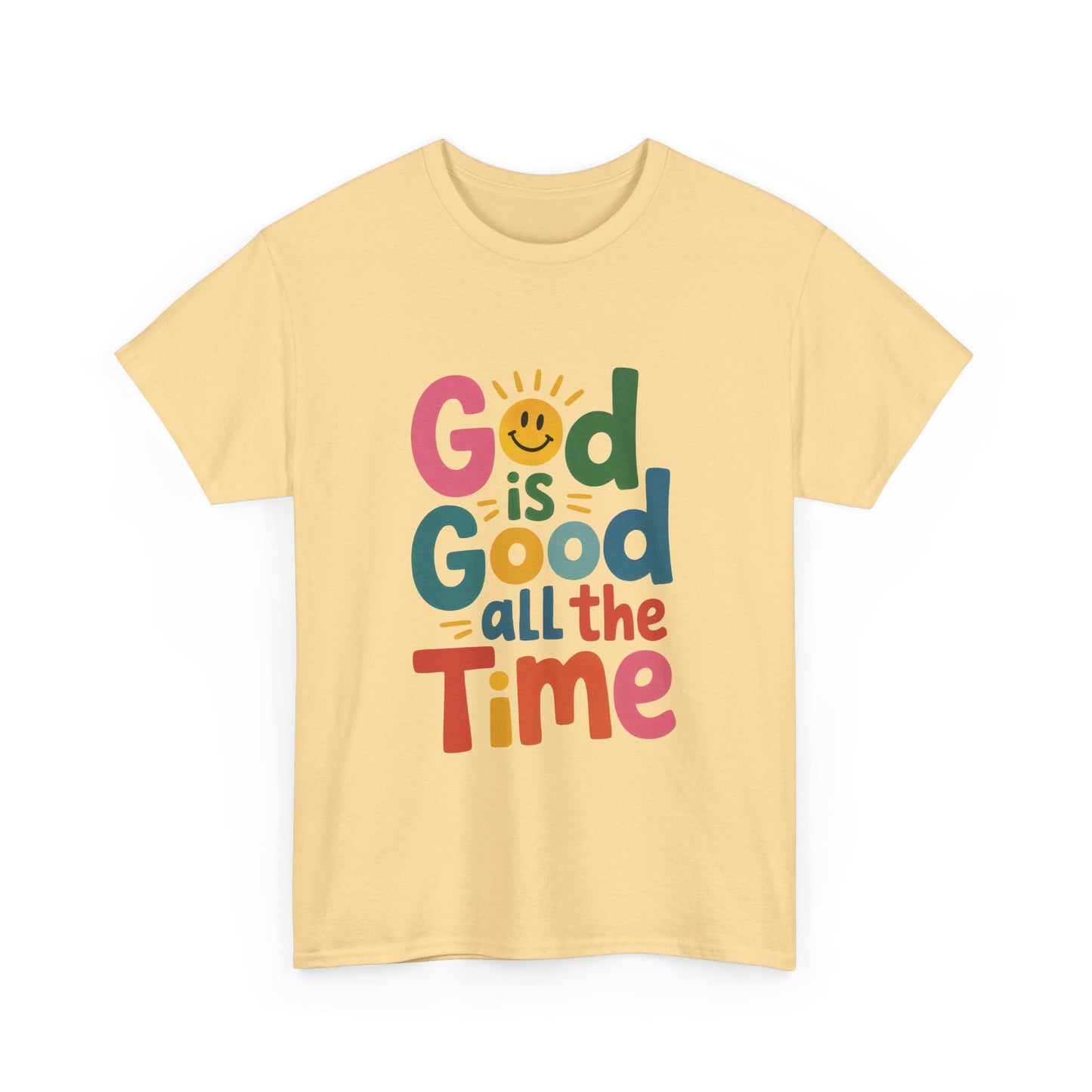 Inspirational Cotton Tee - 'God is Good All the Time'