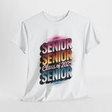 Class of 2025 Senior Heavy Cotton Tee - Graduating High School Shirt