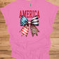 Patriotic Bow T-Shirt - Unisex Heavy Cotton Tee, 4th of July, BBQ, Summer, Casual Wear, American Pride