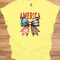 Patriotic Bow T-Shirt - Unisex Heavy Cotton Tee, 4th of July, BBQ, Summer, Casual Wear, American Pride