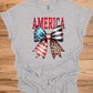 Patriotic Bow T-Shirt - Unisex Heavy Cotton Tee, 4th of July, BBQ, Summer, Casual Wear, American Pride