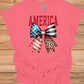 Patriotic Bow T-Shirt - Unisex Heavy Cotton Tee, 4th of July, BBQ, Summer, Casual Wear, American Pride