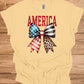 Patriotic Bow T-Shirt - Unisex Heavy Cotton Tee, 4th of July, BBQ, Summer, Casual Wear, American Pride