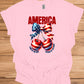 Patriotic Tee with Cherry Design | USA Independence Day Shirt, American Pride T-Shirt, Summer BBQ Top, 4th of July Apparel