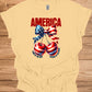 Patriotic Tee with Cherry Design | USA Independence Day Shirt, American Pride T-Shirt, Summer BBQ Top, 4th of July Apparel