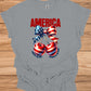 Patriotic Tee with Cherry Design | USA Independence Day Shirt, American Pride T-Shirt, Summer BBQ Top, 4th of July Apparel
