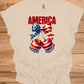 Patriotic Tee with Cherry Design | USA Independence Day Shirt, American Pride T-Shirt, Summer BBQ Top, 4th of July Apparel