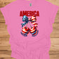 Patriotic Tee with Cherry Design | USA Independence Day Shirt, American Pride T-Shirt, Summer BBQ Top, 4th of July Apparel