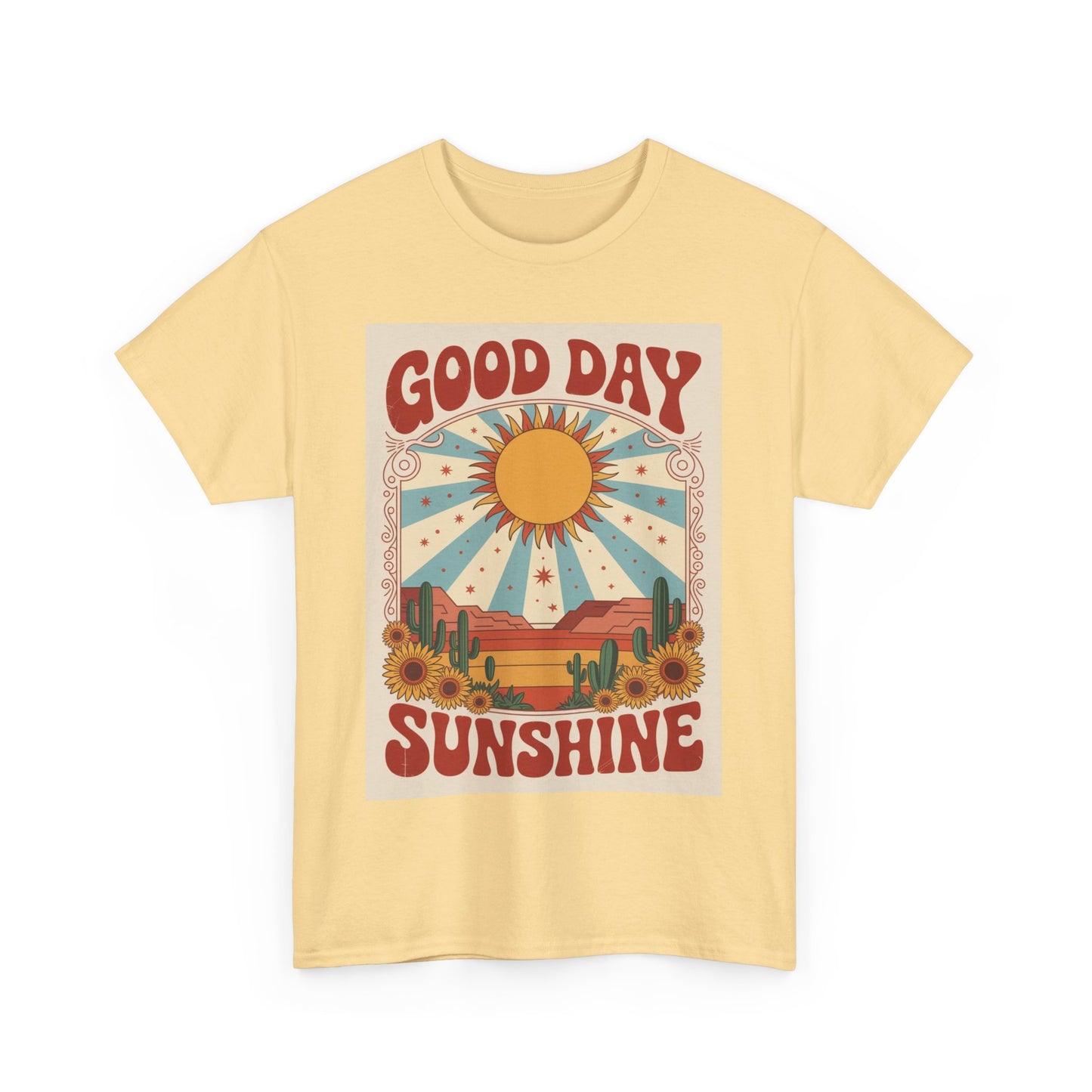 Good Day Sunshine Cotton Tee - Vintage Desert Graphic Shirt