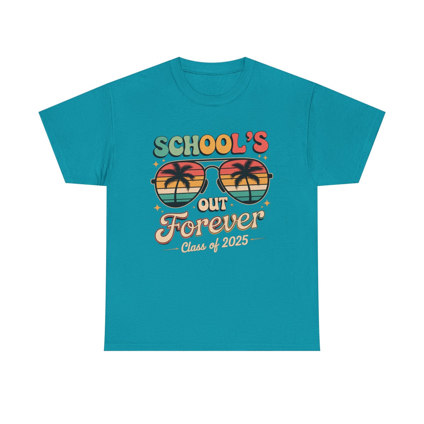 Class of 2025 School's Out Forever Tee, Graduation Gift Shirt, Summer Vibe T-Shirt, Beach Day Wear,