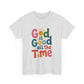 Inspirational Cotton Tee - 'God is Good All the Time'