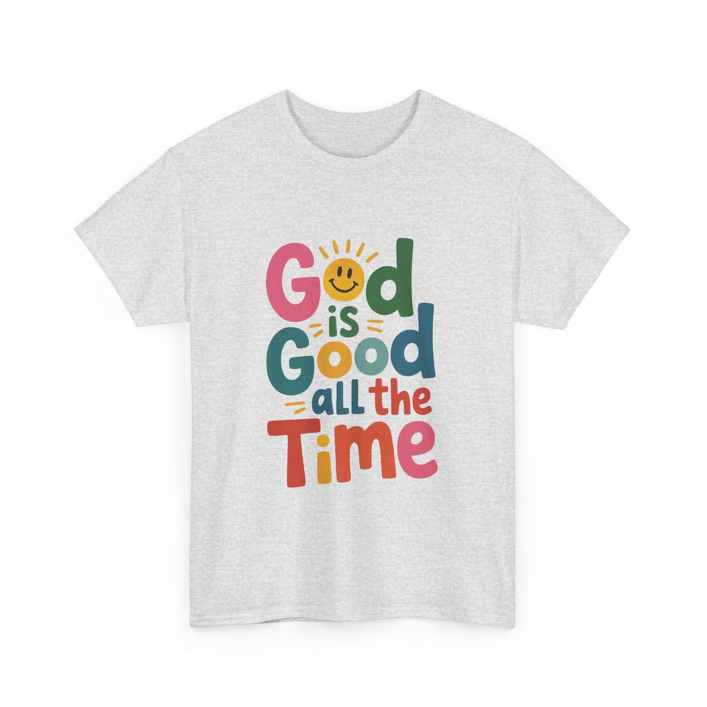 Inspirational Cotton Tee - 'God is Good All the Time'