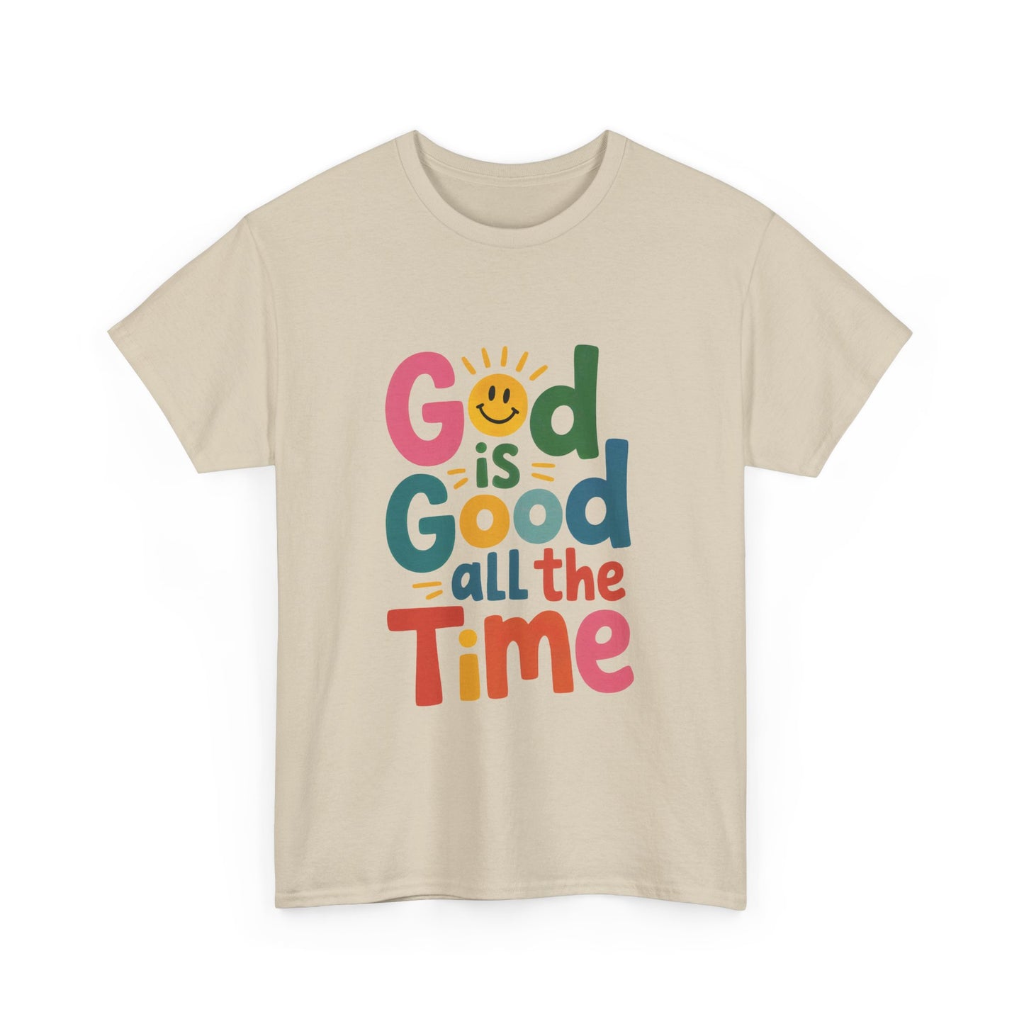 Inspirational Cotton Tee - 'God is Good All the Time'