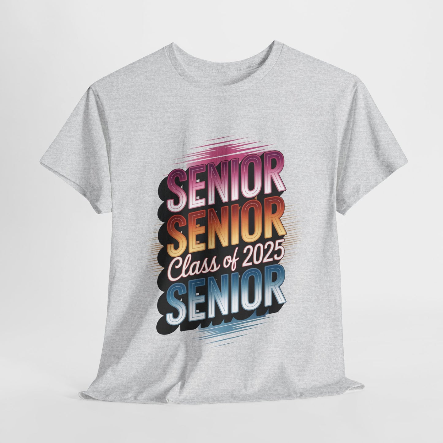 Class of 2025 Senior Heavy Cotton Tee - Graduating High School Shirt