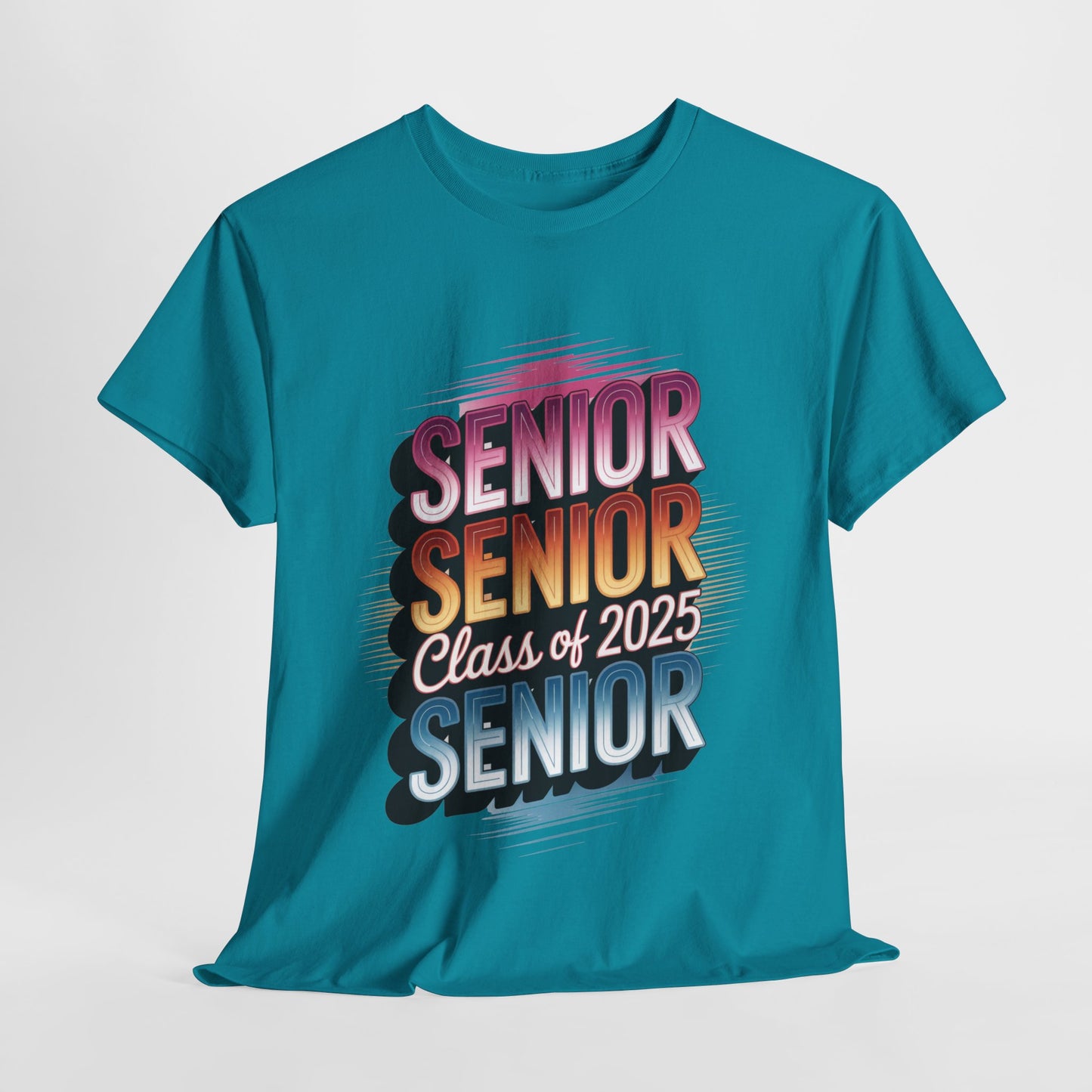 Class of 2025 Senior Heavy Cotton Tee - Graduating High School Shirt