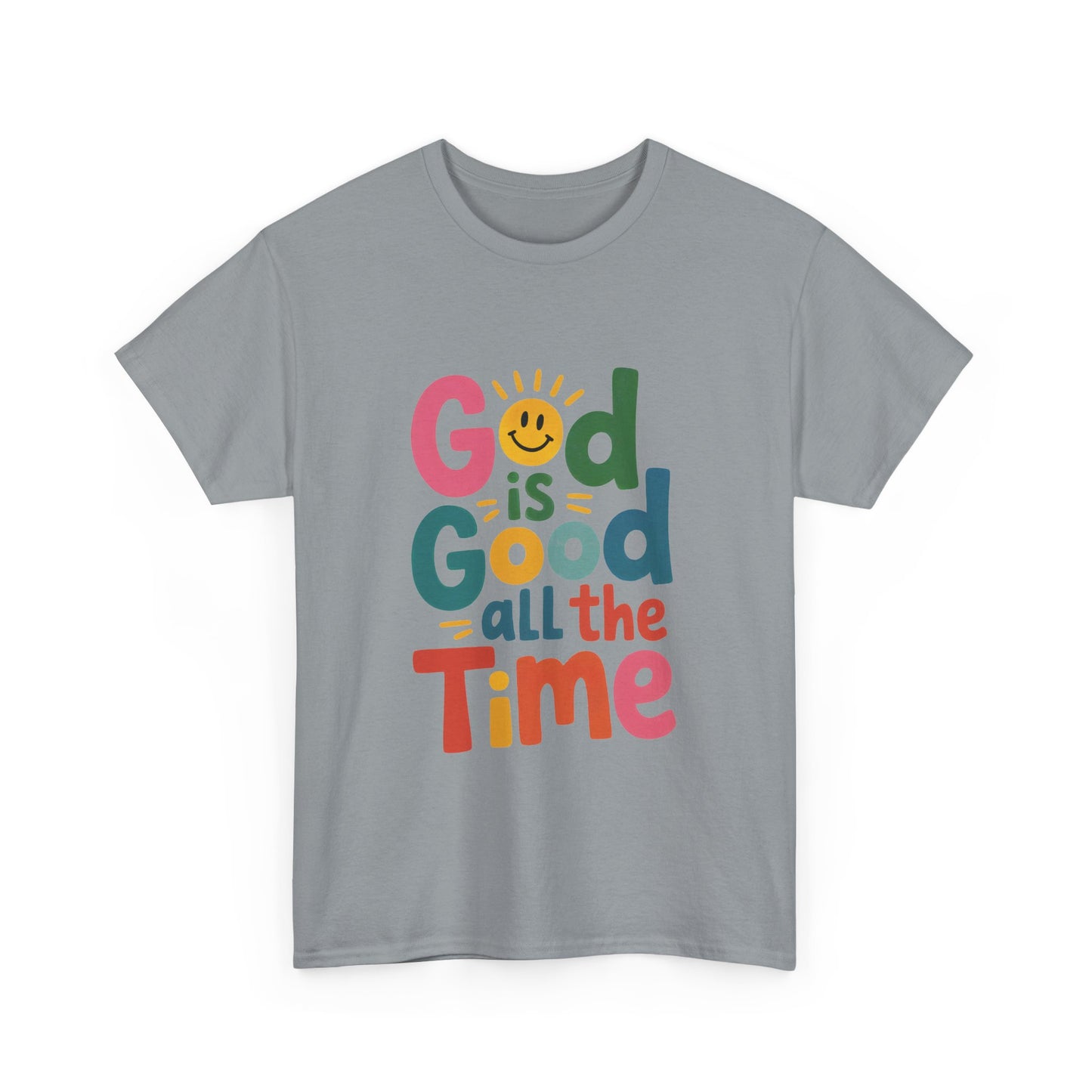 Inspirational Cotton Tee - 'God is Good All the Time'